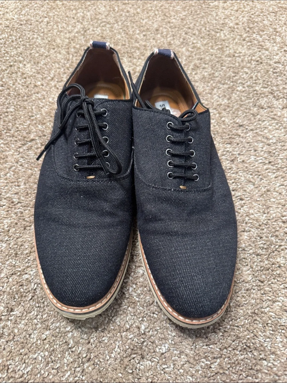 Steve Madden Neeman Men's Black Casual Lace-Up Oxford Shoes SZ 7.5